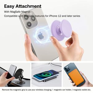 Biểu Tượng Tùy Chỉnh Từ Điện Thoại Grip Mềm Silicone Ngón Tay Grip up Ổ Cắm Chủ Foriphone16 Di Động Cầm Tay Điện Thoại Di Động Đứng Nam Châm Chủ - Product Image 4