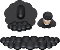 Accessoires informatiques : Tapis de souris en silicone en forme de nuage avec repose-poignet et repose-main, et patins de souris