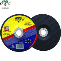 Disque de meulage en carbure de silicium à liant résineux CUSTO, grain extra fin, pour applications de débavurage de l'aluminium