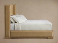 Modernes Luxus-Bettgestell aus Massivholz, Designer Darien Channel Stitched Shelter Bed für Schlafzimmer-Sets, Luxusmöbelstück