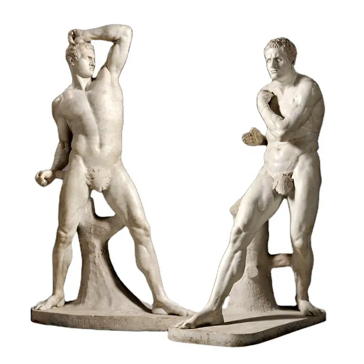קלאסי השיש עירום דמות פיסול עתיק אבן עירום שרירים גברים פסל