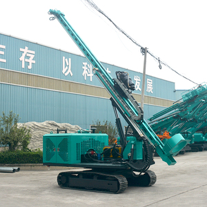 Pile driver solaire automoteur sur chenilles, foreuse hydraulique à couple élevé pour terrains accidentés, 360° °   Rotatif - Product Image 1