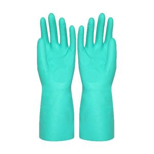 Gants en <span class=keywords><strong>latex</strong></span> vert long brassard personnalisé résistant aux produits chimiques caoutchouc sécurité robuste nitrile travail - Product Image 1