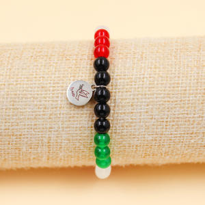 Bracelet de solidarité Palestine fait à la main pendentif colombe de la paix en métal et couleur perlée cadeau commémoratif de Palestine gratuit <span class=keywords><strong>soutien</strong></span> Palestine - Product Image 3