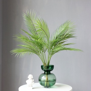 Planta Artificial <span class=keywords><strong>de</strong></span> Hoja <span class=keywords><strong>de</strong></span> Palma, Decoración <span class=keywords><strong>de</strong></span> Jardín Exterior, Bonsái, Helecho, Estilo Tortuga, Planta Artificial para Bodas y Despedidas <span class=keywords><strong>de</strong></span> Soltera - Product Image 3