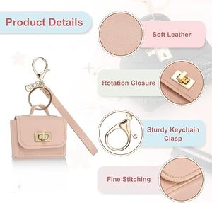 Mini Monedero Bonito de Cuero PU, Bolso de Mano, Serie Mochila, Llavero Pequeño con Cadena, Monedero de Muñeca, Colgante, Accesorio <span class=keywords><strong>para</strong></span> Teléfono, Amuleto, Regalo - Product Image 3