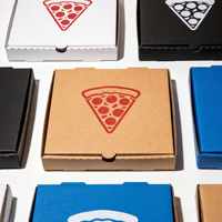 Kotak Pizza Kertas Kraft Logo Kustom Berkualitas Tinggi Laris Manis Kemasan Karton Bergelombang Kotak Pizza Cetak Kustom