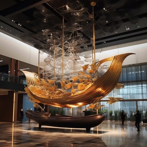 Scultura Scenica <span class=keywords><strong>a</strong></span> Doppia <span class=keywords><strong>Vela</strong></span> in Acciaio Inossidabile 316 Anticorrosione, Design Lineare Essenziale, Finitura Lucida, Colore Personalizzato - Product Image 5