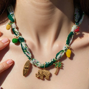 <b>Cross</b> Border Knotted Clavicle <b>Chain</b> Animal Pendant Zinc Alloy Necklace Party Style XL31800 - Product Image 1