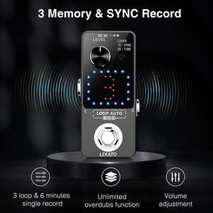LEKATO 9V 0.6A กีตาร์ลูปเปอร์เพดัล พร้อม SYNC Tuner Effect Loop Pedal และอะแดปเตอร์จ่ายไฟสำหรับผู้ใช้ดรัมเพดัล - Product Image 6
