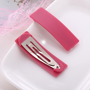 Candy Color Hair <b>Clips</b> 12 Cm Solid Color Daily Use For Girls - Product Image 2