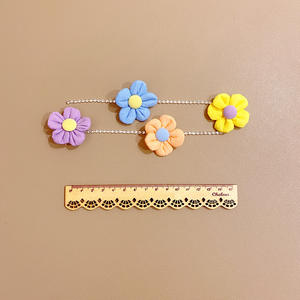 Corrente de Cabelo Infantil com Flores, Laço, Pérola e Borboleta, Presilha de Cabelo para Meninas, Acessório de Cabelo para Bebês, Rabo de Cavalo Trançado - Product Image 5