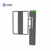 Porte de sécurité biométrique intelligente à passage rapide avec indicateur LED vert pour les communautés résidentielles et les usines