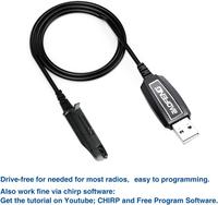 Cable de Programación USB para Walkie Talkie Analógico Baofeng UV9R Pro Plus A58 9700, Línea de Datos para Radio Intercomunicador con Software de Controlador en CD