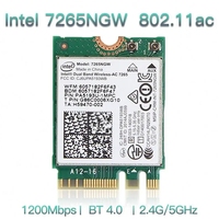 Tarjeta de Red Inalámbrica de Doble Banda 1200M Intel 7265 7265AC 7265NGW Wi-Fi 802.11ac 2x2 BT 4.2 2.4G 5G NGFF M.2 Adaptador de Red Inalámbrico