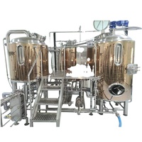 500L 800L 1000L Équipement de brassage de bière artisanale en cuivre rouge Micro système de machine de brasserie pour pub ou bar