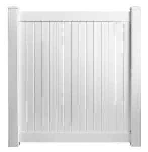 Trắng Giá Rẻ 6 Feet Vinyl Hàng Rào Panels Bảo Mật Với Bài Viết Bán Buôn, 8ft Vườn Nhựa Màu Xám Pvc Bảo Mật Hàng Rào