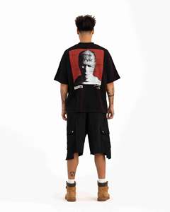 T-shirt Boxy Antisocial 100% Coton Personnalisé Col Rond Manches Courtes Streetwear avec Impression de Logo Graphique - Product Image 2