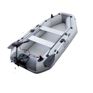 Bateau <span class=keywords><strong>de</strong></span> pêche gonflable professionnel bleu gris pour 4/6 personnes en PVC avec fond en alliage d'aluminium, adapté à une utilisation en extérieur - Product Image 1