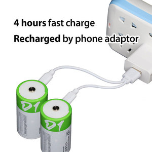 SMARTOOOLS Baterai Sel D Kapasitas Tinggi Baterai Li-ion Silinder 1.5v Baterai Isi Ulang Ukuran D dengan Indikator Pengisian Daya LED - Product Image 6