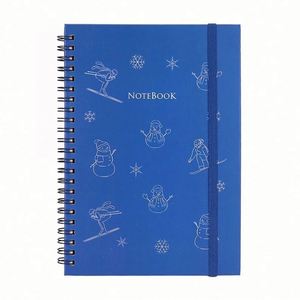 Customizable Spiral <b>A5</b> Leather Cover Planner <b>Notebook</b> 100 Sheets Custom Logo & Paper Color Promotion Gift - Product Image 1