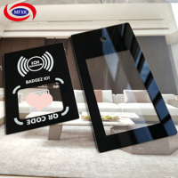 Panneau en verre trempé pour écran tactile d'interphone de bâtiment, traitement CNC 2.5D, verre intelligent anti-traces de doigts