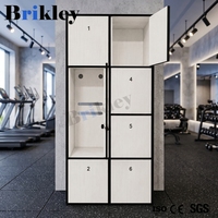 Armoire casier en MDF de qualité E1 Brikley avec noyau HDF et serrure électronique RFID pour bureau, école, salle de sport