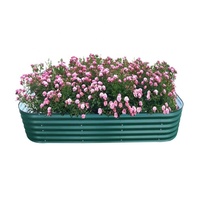 Kit de lit de jardin surélevé en métal modulaire 12 en 1 de 17 "de haut pour l'extérieur pour la plantation de fleurs et d'herbes de jardin Vente en gros