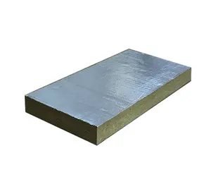 Tablero de lana de roca de aislamiento térmico de buena calidad de 100kg y 50mm de espesor con papel de aluminio con revestimiento de China