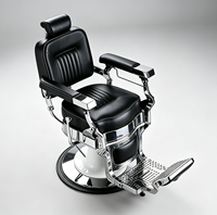 Fauteuil de barbier classique haut de gamme, inclinable et réglable, avec vérin hydraulique, pour salon de coiffure et équipement de barbier