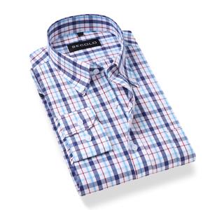 Spot Checkered Camisa Casual dos homens Novo Escritório Uniforme Camisas de manga comprida Made in China - Product Image 4