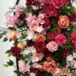 Arco Floral Premium en Tono Magenta para Todas las Estaciones, Flor sin Mantenimiento para Salones de Banquetes y Espacios Modernos - Product Image 2