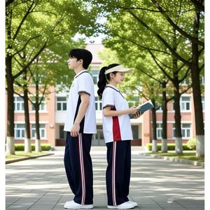 Ensemble d'uniformes scolaires internationaux en gros 521003M, vêtements scolaires personnalisés avec logo pour lycéens, tissu durable - Product Image 1