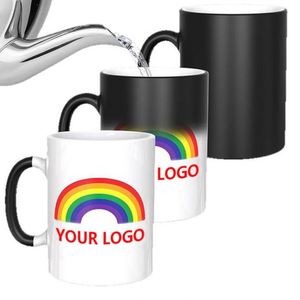 Tazas Mágicas Personalizadas con Logotipo que Cambian de Color, Tazas para Sublimación de 11 oz, Tazas Blancas Impresas, Tazas Mágicas de Cerámica Negra para Leche - Product Image 6