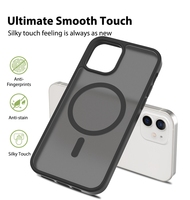 Étui de téléphone portable translucide de luxe avec anneau magnétique sensation de peau pour iPhone 12/12 Pro étui couverture de téléphone personnalisée