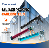 Pistolet à saucisses en aluminium sans soudure avec buses, pistolet à calfeutrer en aluminium pour joints de béton préfabriqué, outil pour pistolet à polymère MS