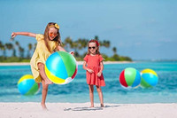 Produits pas chers Jouets Ballon de plage gonflable 15'' Multicolore PVC Plastique Sac OPP Pochette en coton Amusant Réparation Pelotas De Plastico 100