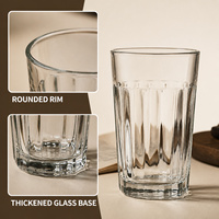 Verre à boire en verre transparent en gros pour café glacé, bière et eau, 280-580 mL OEM ODM