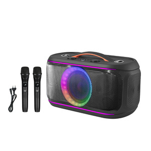 Portable Karaoke <b>Speaker</b> 200W With Microphone Colorful LED Light Rechargeable Battery Mini <b>Speaker</b> Outdoor Use - Product Image 4