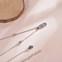 Collier pendentif trombone en argent sterling 925 Kirin, chaîne plaquée rhodium, moissanite, pour femme, vente en gros, OEM ODM