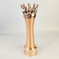Médailles sportives personnalisées en forme d'avion 3D rose, trophées de qualité, plaques de récompense pour le bowling, médailles sportives en acrylique personnalisées