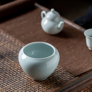 Jianshui Ceramic <b>Tea</b> Bowl Uncovered 12cm Household Kung Fu <b>Tea</b> <b>Set</b> Accessory Wastewater Tank - Product Image 4
