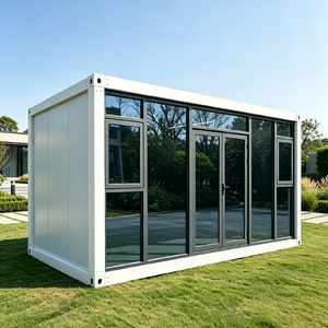 Villa conteneur habitable à construction simple, pour chantier temporaire, à consolidation rapide, avec <span class=keywords><strong>mur</strong></span>-rideau en verre - Product Image 1