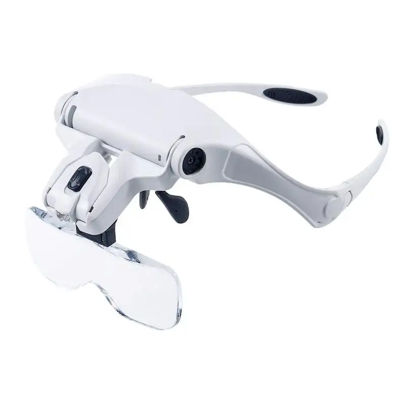 1.0X/1.5X/2.0X/2.5X/3.5X Headband LED Illuminated Head Mount Head Magnifier Magnifying Glasses With Light For Reading