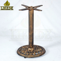 Pieds de table ronds traditionnels en fonte de fer forgé, finition laquée, en laiton antique, pour meubles de chambre et de salle de bain