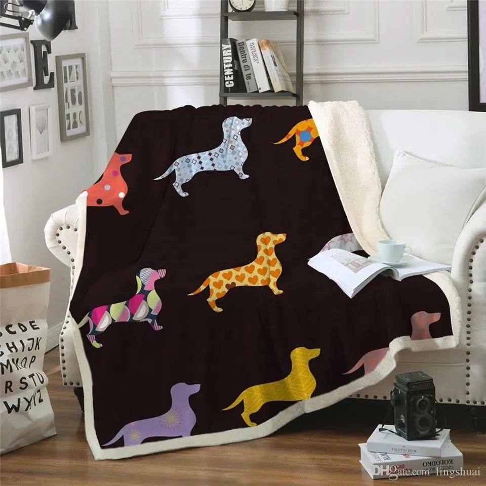 Puppy Hondendeken Op Maat 2 Dubbelzijdig 60 Inch Nieuwigheid Fleece Rond Zwart Oranje Fleece Werpdeken