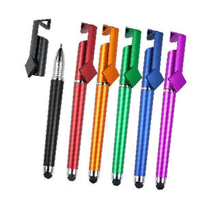 Stylo bille publicitaire en métal personnalisé avec logo, multifonctionnel, support pour écran tactile et outil d'écriture – Vente en gros usine - Product Image 1