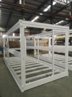 Maison conteneur pliable, bâtiment préfabriqué portable avec structure en acier galvanisé pour projets extérieurs