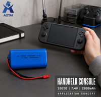Batterie liquide AOTAI durable 7,4 V 2000 mAh 18650 à cathode ternaire, 500+ cycles, température de fonctionnement de -20°C à 60°C, pour équipement audio et maison intelligente