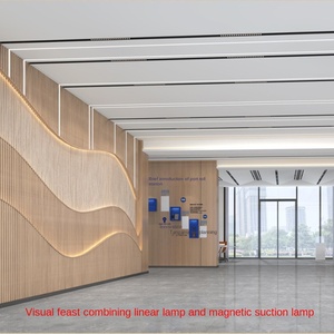 Profilé en aluminium LED pour cloison sèche 53*13.8mm avec couvercle en PC pour profil linéaire encastré de bande LED - Product Image 2